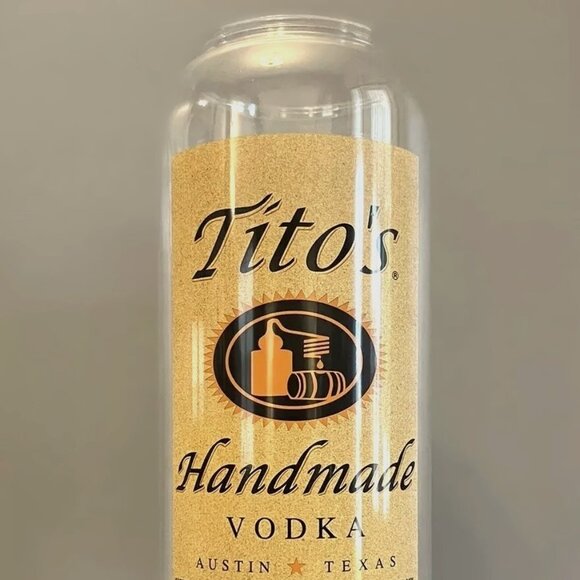 Other - NEW Tito's Handmade Vodka Hard Acrylic Clear Tip Jar 12"